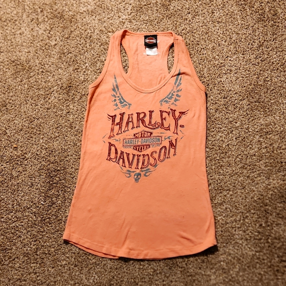 Women's Harley Davidson Peach Colored XS Tank Top